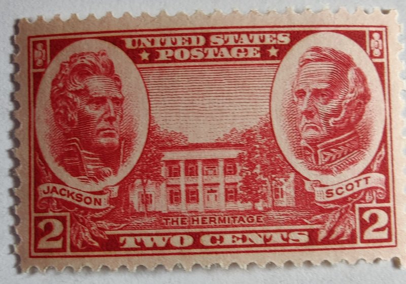SCOTT #786 SINGLE TWO CENT ARMY ISSUE THE HERMITAGE MINT NEVER HINGED