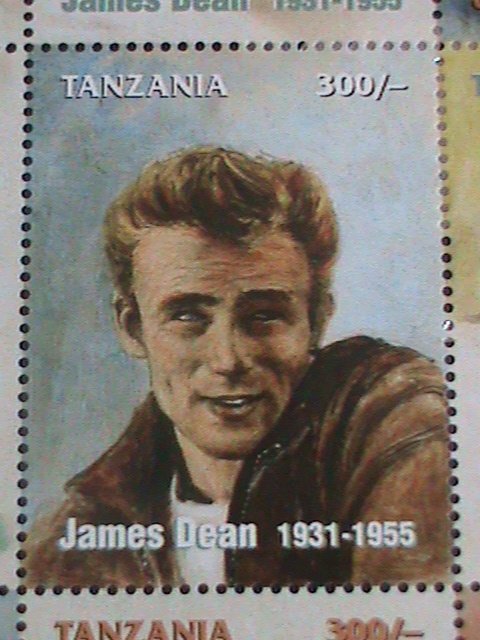 ​TANZANIA STAMP-1955-HOLLYWOOD LEGEND JAMES DEAN MNH FULL SHEET