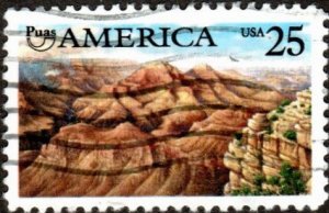 United States 2512 - Used - 25c America / Grand Canyon (1990)