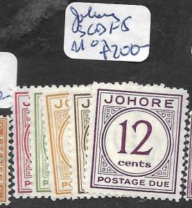  MALAYA JOHORE  (P1001B) SET POSTAGE DUE SG D1-5  MOG