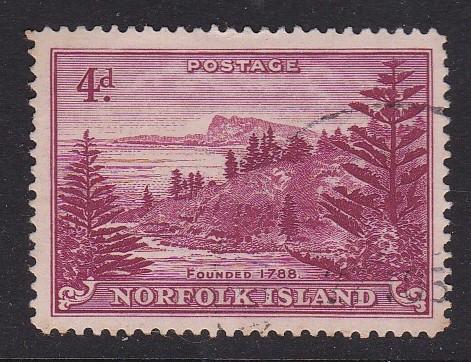 1947 Norfolk Island Ball Bay 4d Used SG7