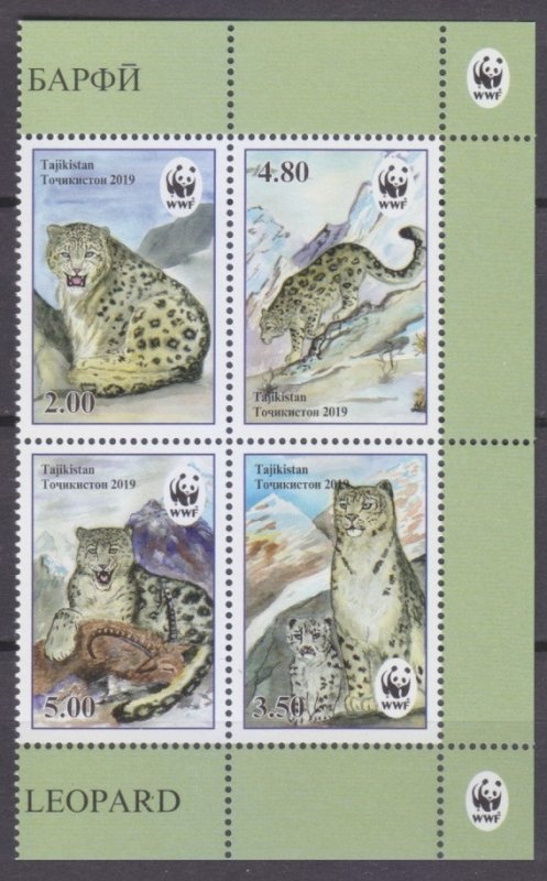 2019 Tajikistan  833-836VB WWF / Panther 7,70 €