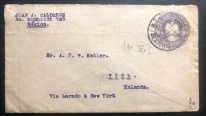 1902 Mexico City Mexico Postal Stationery Cover To Tiel Netherlands Wax Seal