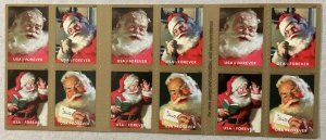 US #5332-5335 (5335b) MNH Booklet of 20 Christmas Santa Claus (.50)
