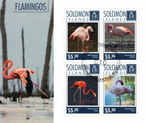 SOLOMON ISLANDS 2014 - Flamingo / minisheet