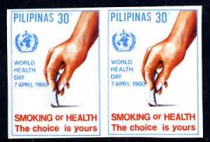 Philippines 1980 World Health Day 30s Anti-Smoking imperf...