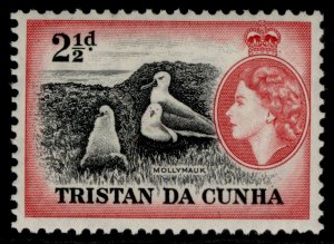 TRISTAN DA CUNHA QEII SG18, 2½d black & carmine-red, M MINT.