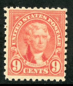 USA 1926 Jefferson 9¢ Perf 10 Scott 590 MNH W734