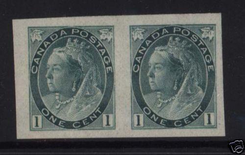 Canada #75a XF/NH Imperf Pair