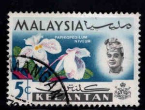 MALAYSIA Kelantan Scott 93 Used  Sultan Yahya Petra Orchid stamp