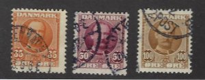 Denmark SC#76-78 Used F-VF SCV$12.50...Worth checking out!