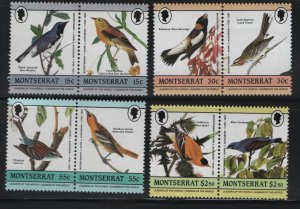 MONTSERRAT 580-583  , MNH BIRDS  SET IN PAIRS