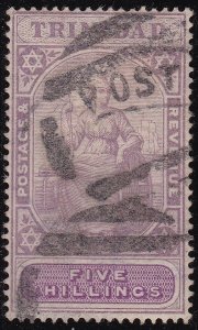 1901 TRINIDAD, SG n. 132  5s. lilac and mauve USED
