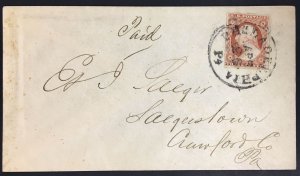 11 3c Washington Used 11 on POST COVER