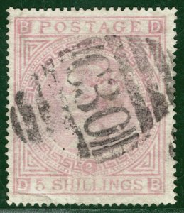 GB Used Abroad CHILE QV High Value 5s Plate 2 VALPARAISO *C30* Numeral  RBLUE112