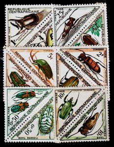 Central African Republic Sc J1-12 NH issue in pairs of 1962 - Insects