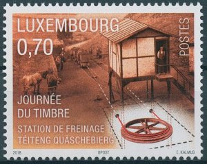 Luxembourg 2018 MNH Stamp Day Braking Station 1v Set Horses Cultures Stamps