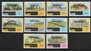 NEVIS O1-O10  MNH  1980 OFFICIAL SET