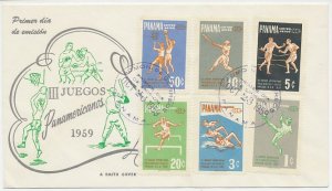 Cover / Postmark Panama 1959 Pan American Games - Basketball - Baseball - Footba