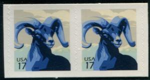 4140 US 17c Big Horn Sheep SA coil, MNH pr