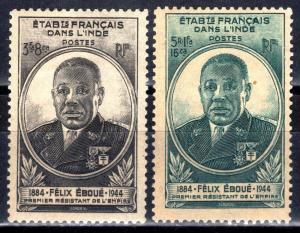 French India #210-211 MH $1.95 SCV