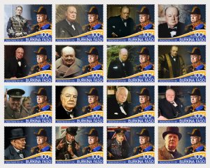 Stamps. Winston Churchill 2023 year 16 stamps NEW