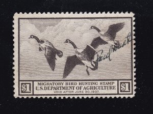 US RW3 Duck Hunting Used F-VF SCV $75