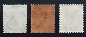 Malaya Straits Settlements KGV 1922-27 6c Varieties MLH MSCA SG#227-229 M3087