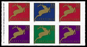 PCBstamps   US #3364/3367b Bk Block $1.98(6x33c)Deer, MNH, (2)