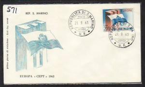 San Marino Europa 1963 U/A FDC BIN 496