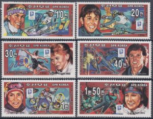 NORTH KOREA Sc #3412-7 CPL MNH SET of 6 DIFF GOLD MEDAL OLYMPIC WINNERS