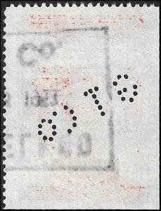 R612 Used... SCV $35.00... Perfin