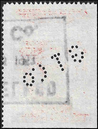 R612 Used... SCV $35.00... Perfin