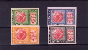 Guinea 1963 Sc#309/11C50 Red Cross Centenary/Mercury Space Set(4) Imperforated