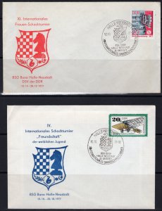 Germany DDR XI INTERNATIONAL CHESS CHAMPIONSHIP IN HALLE-NEUSTADT 2 COVERS