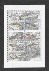 FISH - SLOVAKIA #309  SHEET OF 4   MNH