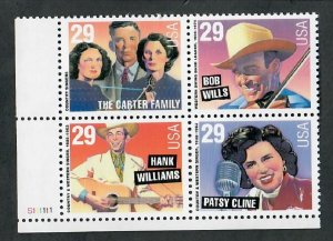 2771 Country Music MNH plate block - LL