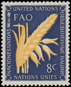 United Nations #23-24, Complete Set(2), 1953, Food, Never Hinged