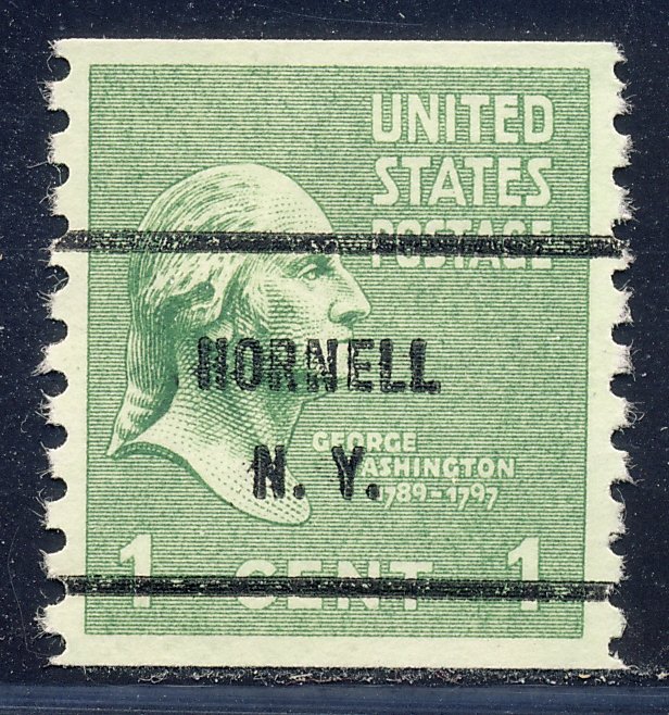 Hornell NY, 839-61 Bureau Precancel, 1¢ coil Washington