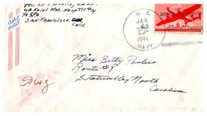 United States Fleet Post Office 6c Transport 1944 U.S. Navy, U.S. Naval Mobil...