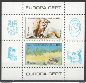 1986 Turkey Europa Cept Protection Nature Birds Children Europe 1Kb ** Ec077