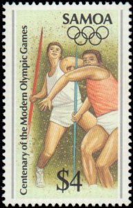 Samoa #919-922, Complete Set(4), 1996, Olympics, Never Hinged