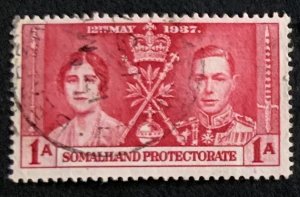 SOMALILAND PROTECTORATE 1937  CORONATION 1anna SG90 FINE USED