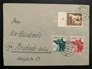 1944 Sprottau to Mosbach Germany Cover