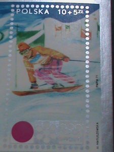 ​POLAND 1972 11TH WINTER OLYMPIC GAMES-JAPAN SAPPORO'72 MNH S/S SHEET- VF