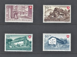 Switzerland #B183-86 (1949) Scenes of Swiss Life VF NH