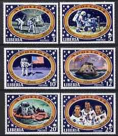 LIBERIA - 1971 - Apollo 14 Moon Mission - Perf 6v Set - Mint Never Hinged