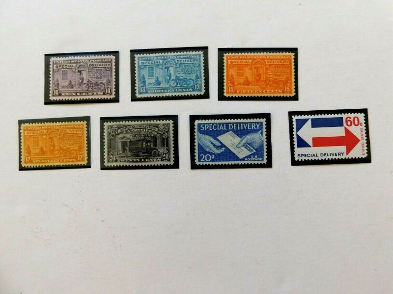 US  #E15-20, #E23, Mint/NH Special Delivery Stamps, housed in mounts 1927//71