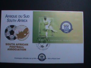 SOUTH AFRICA-2004 SC#1336 FDC- CENTENARY OF FIFA S/S FIRST DAY COVER -MNH- VF