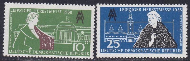 German Dem Rep # 406-407, Leipzig Fair, NH